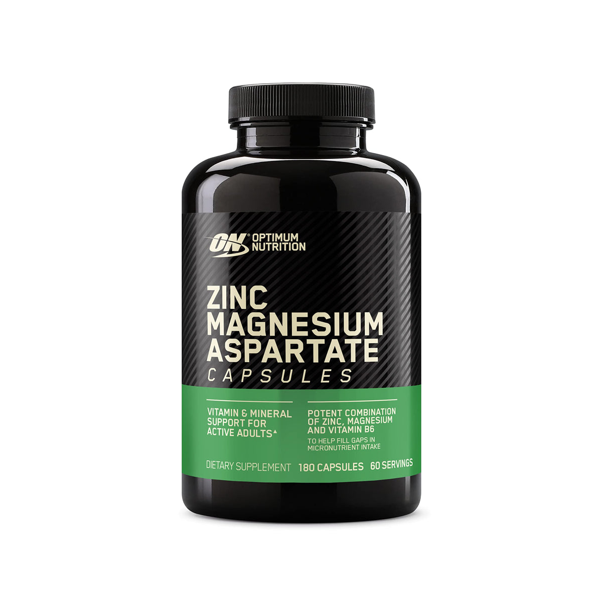 Optimum Nutrition front bottle view showing 180-tablet 60-day supply benefit