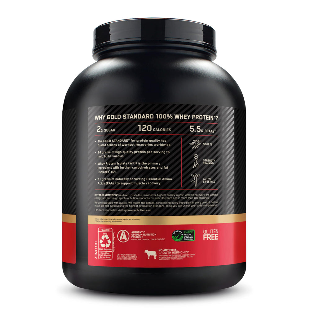 Optimum Nutrition shaker in gym setting conveying portability and workout recovery use