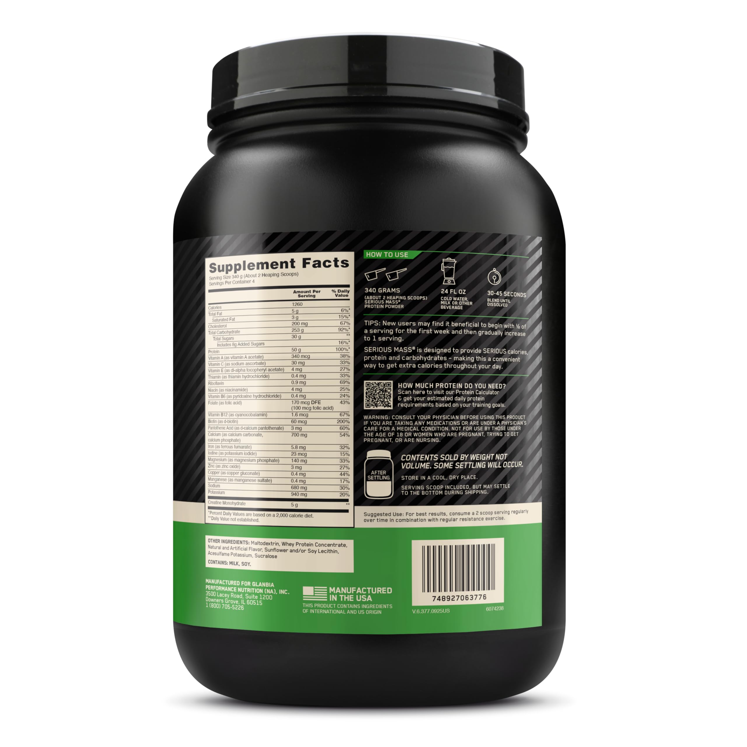 Optimum Nutrition tub in gym bag lifestyle shot demonstrating convenient transport