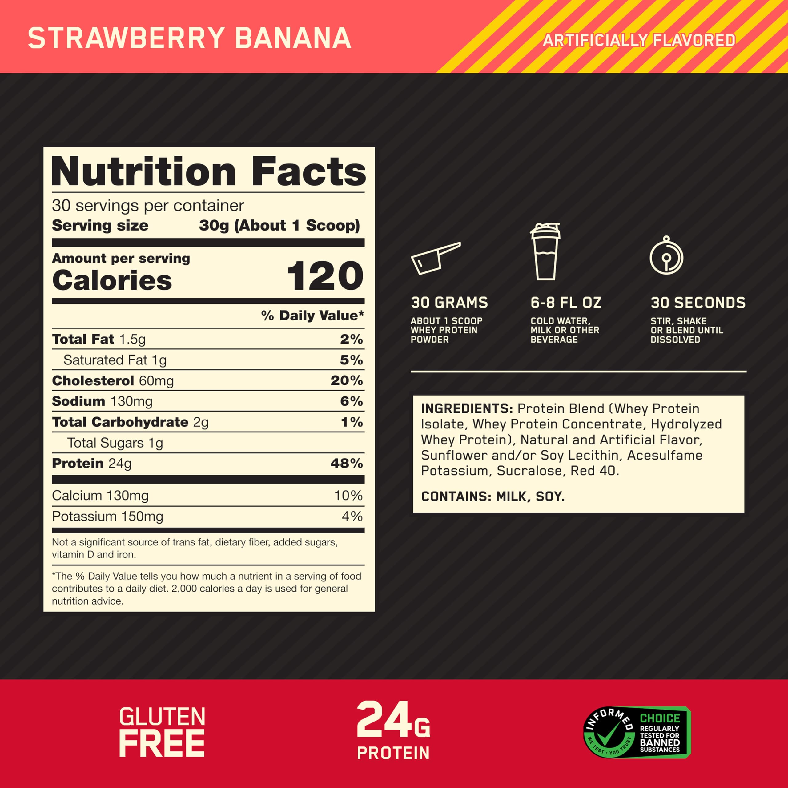 Optimum Nutrition powder being shaken in a shaker cup for fast post-workout convenience