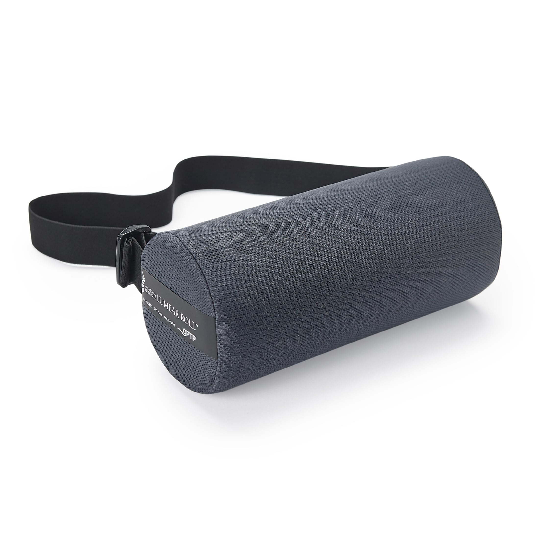 OPTP lumbar roll front view showing shape and supportive profile