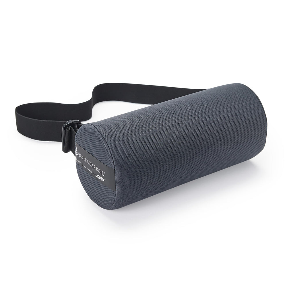 OPTP lumbar roll front view showing shape and supportive profile