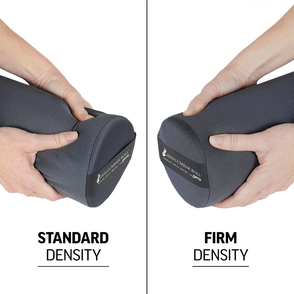 OPTP McKenzie lumbar roll close-up of foam texture and durable cover