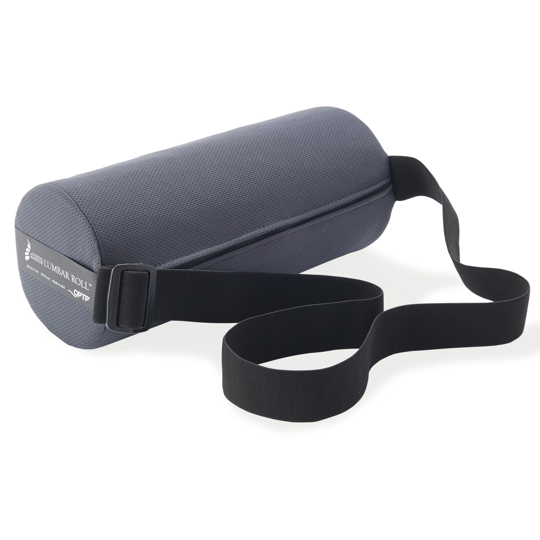 OPTP McKenzie lumbar roll front view showing firm support and shape