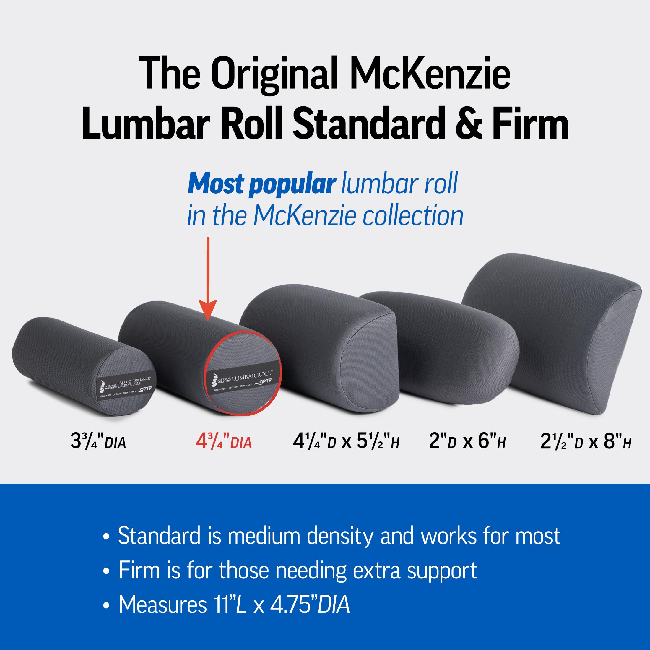 OPTP McKenzie lumbar roll used in car seat for comfortable driving