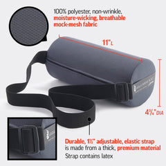 OPTP McKenzie lumbar roll placed on office chair improving posture