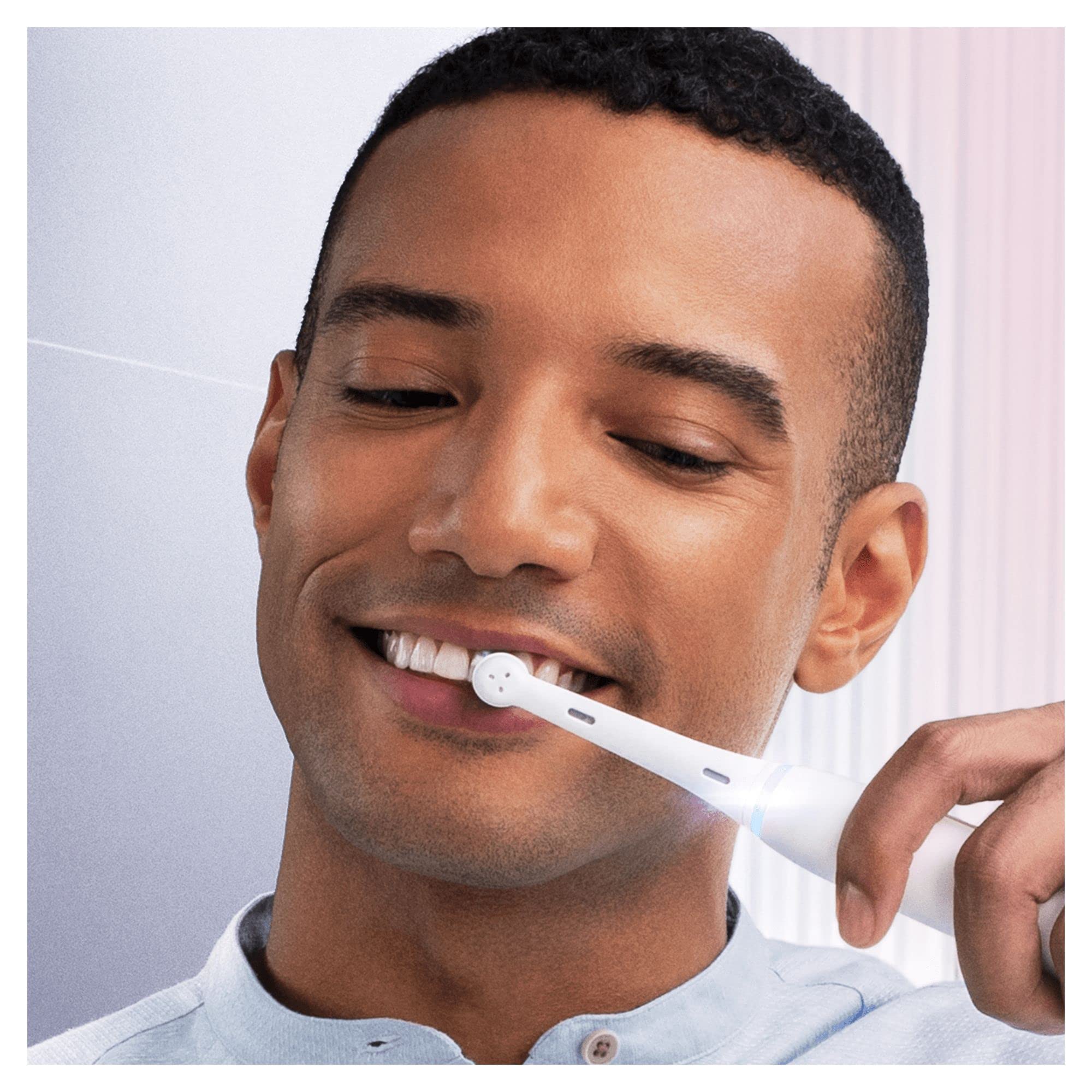 Close-up of Oral-B bristles showing soft filament detail for comfortable cleaning