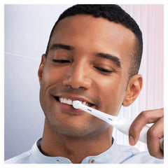 Close-up of Oral-B bristles showing soft filament detail for comfortable cleaning