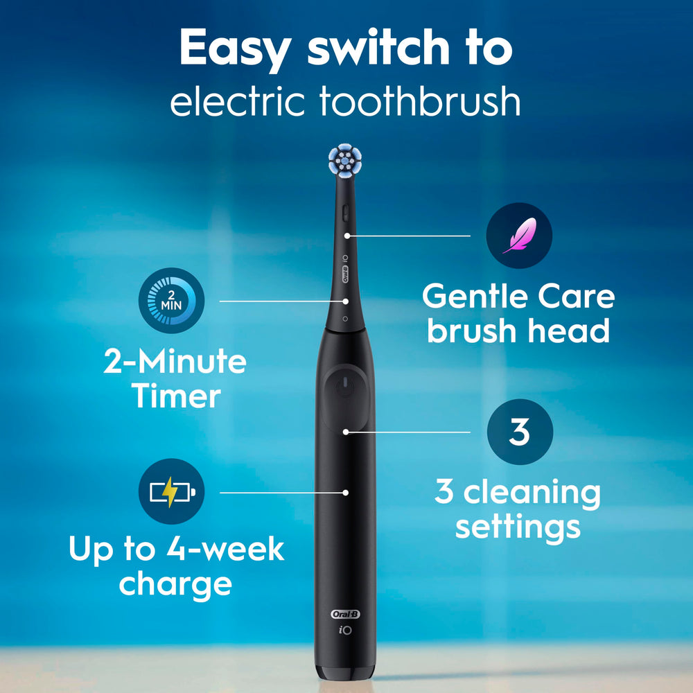 Close-up of Oral-B round brush head bristles showing precise cleaning action for plaque removal