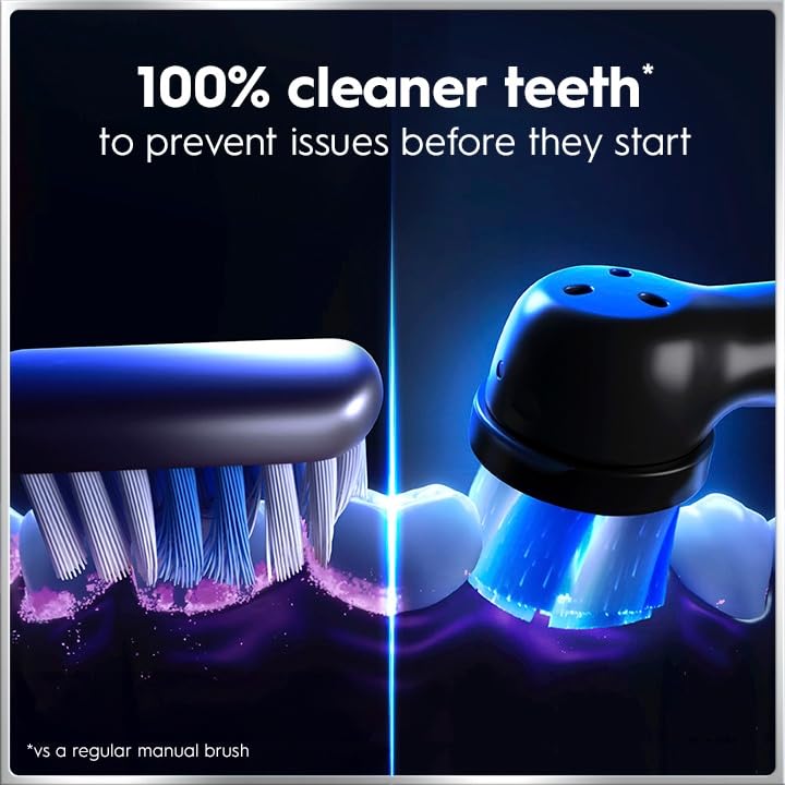 Oral-B charging travel case open with toothbrush inside for convenient travel charging