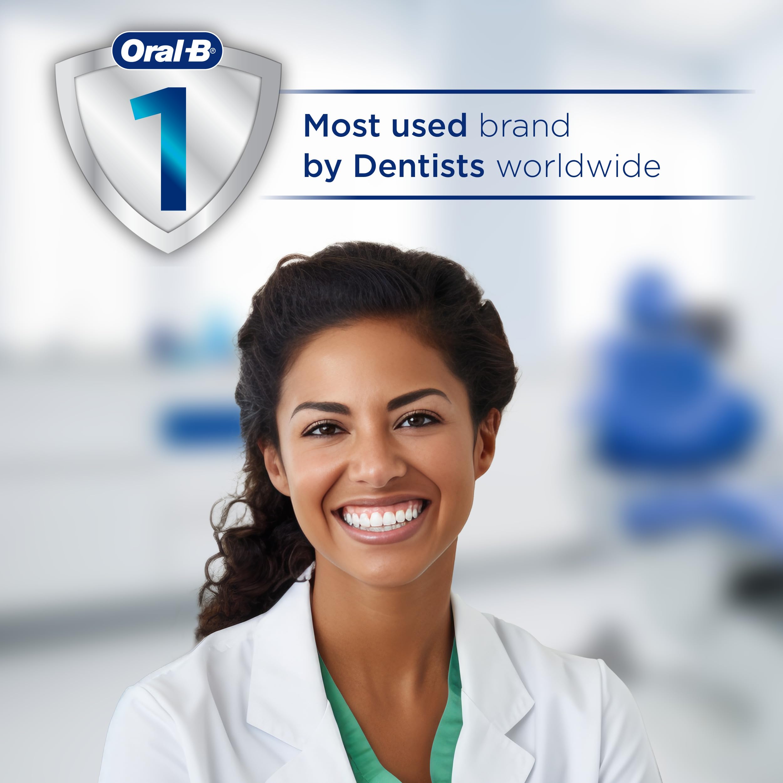 Oral-B iO Series 9 next to a manual toothbrush showing compact efficient size benefit