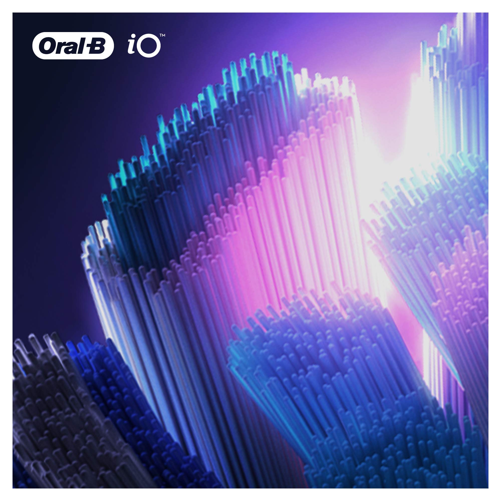 Oral-B brush head attached to iO handle demonstrating easy push-on mounting and alignment