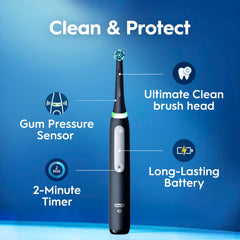 Oral-B close-up of handle pressure sensor that protects gums from overbrushing
