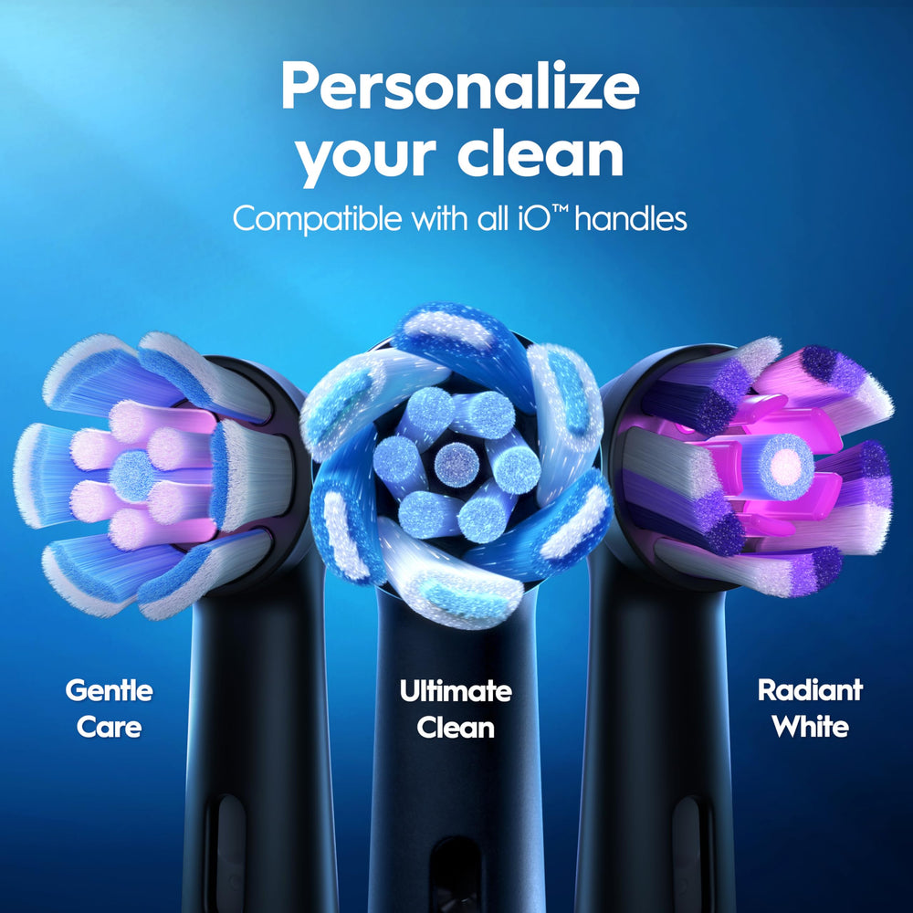 Oral-B side profile highlighting charging port and compact charger convenience