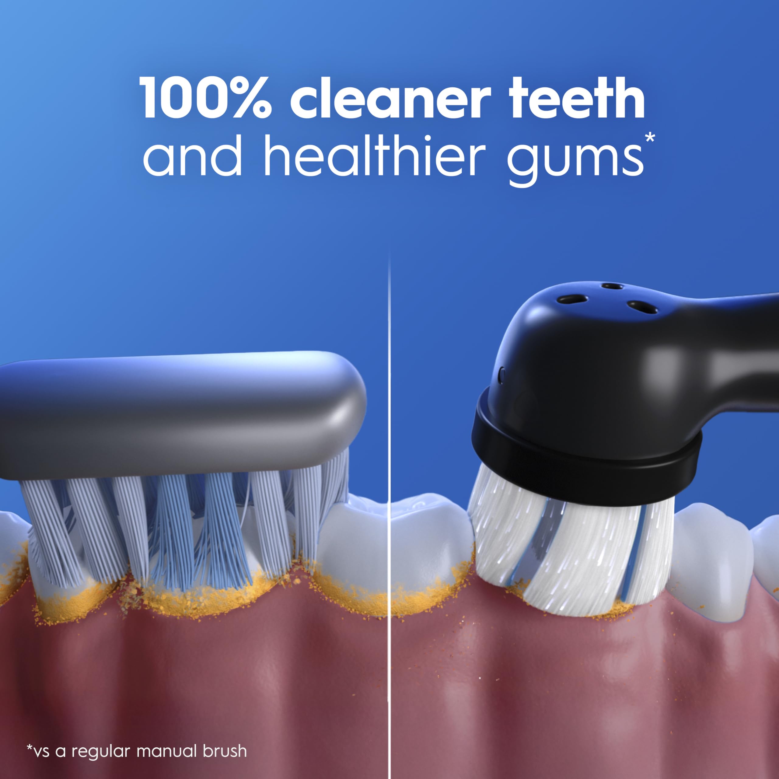 Oral-B two replacement brush heads displayed for continuous optimal cleaning