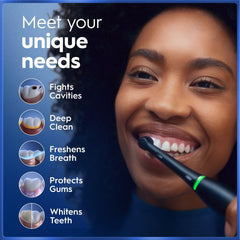 Oral-B round brush head close-up highlighting bristle design for precise cleaning