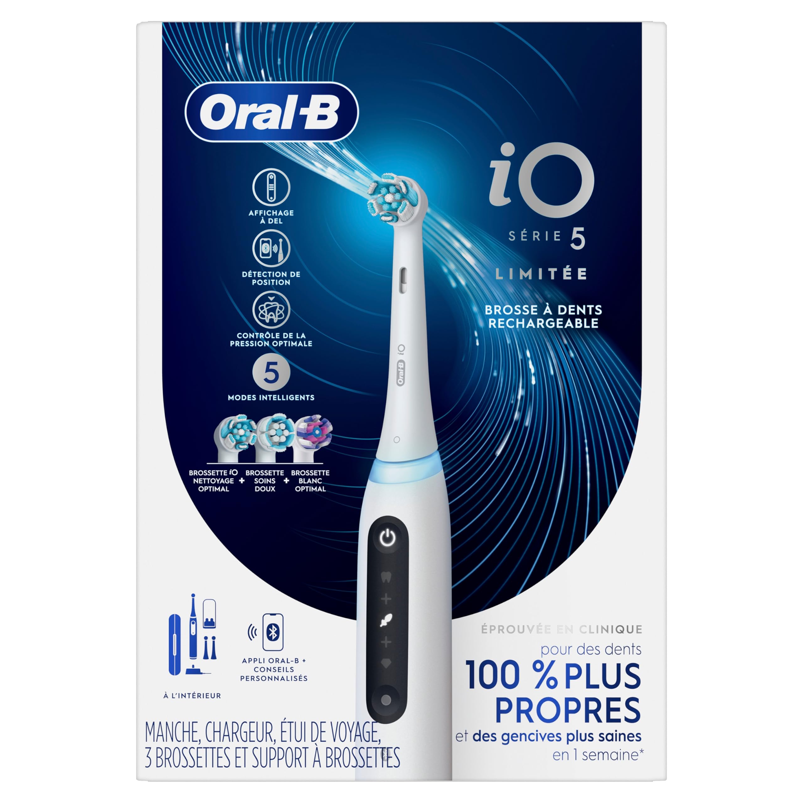 Oral-B iO5 matte finish texture close-up emphasizing premium tactile feel