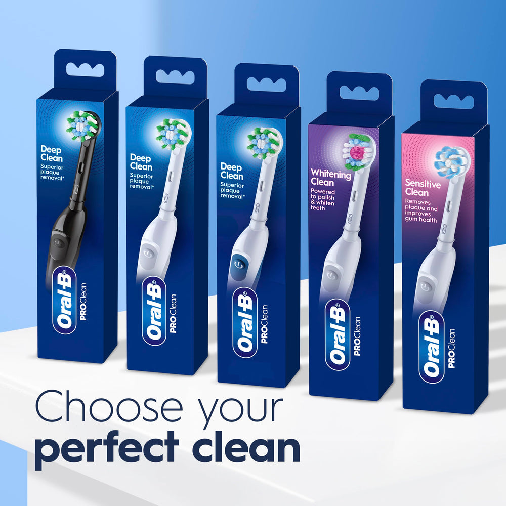 Oral-B bristles angle demonstration showing reach between teeth for plaque removal