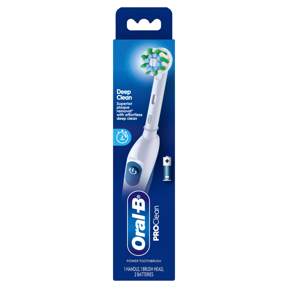 Oral-B Pro 100 tucked inside travel bag showing charger-free portability