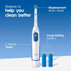Oral-B Precision Clean brush head close-up highlighting targeted plaque removal