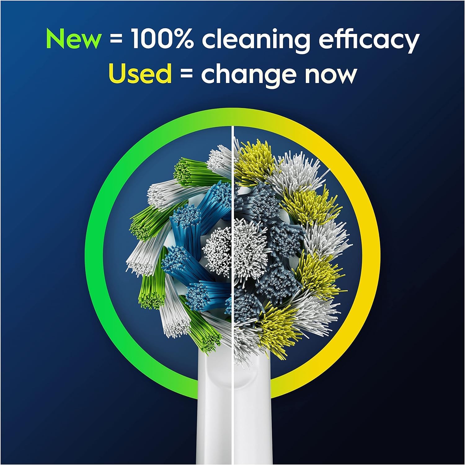 Oral-B pack of eight Cross Action heads for convenient multi-month replacements