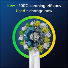 Oral-B pack of eight Cross Action heads for convenient multi-month replacements