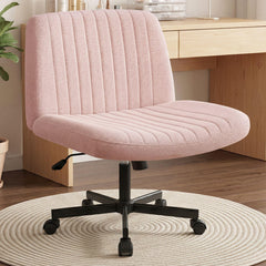 Orange Factory front view of pink criss cross chair showing full seat and back for comfort