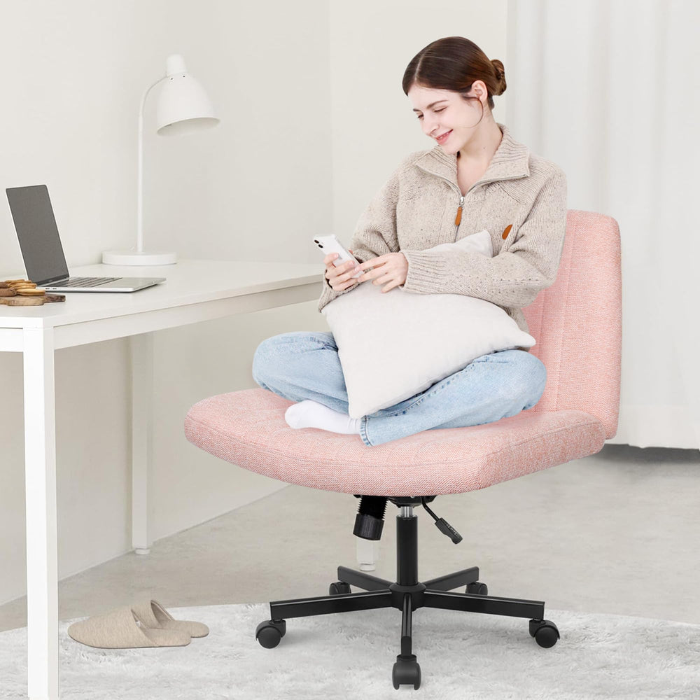 Orange Factory side profile highlighting wide seat and supportive backrest benefit