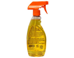 ORANGE GLO close-up of label mentioning real Valencia orange oil and fresh scent benefit