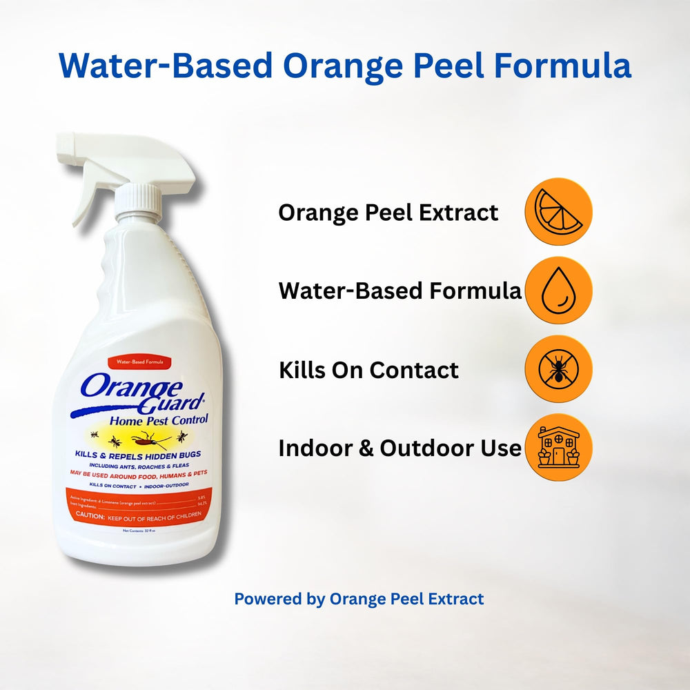 Orange Guard applied to home exterior perimeter to reduce indoor pests