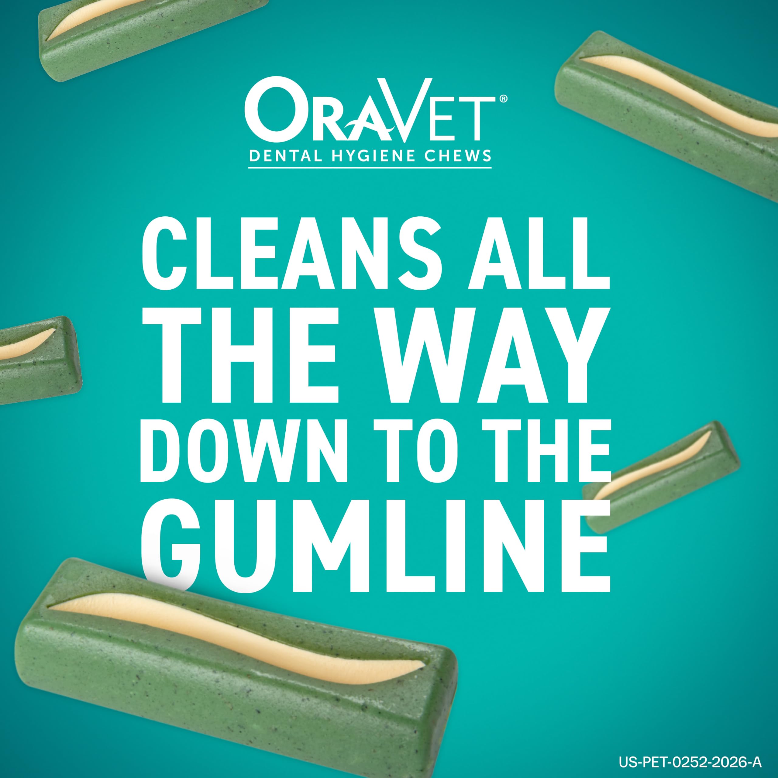 OraVet single chew close-up highlighting digestible texture and easy feeding