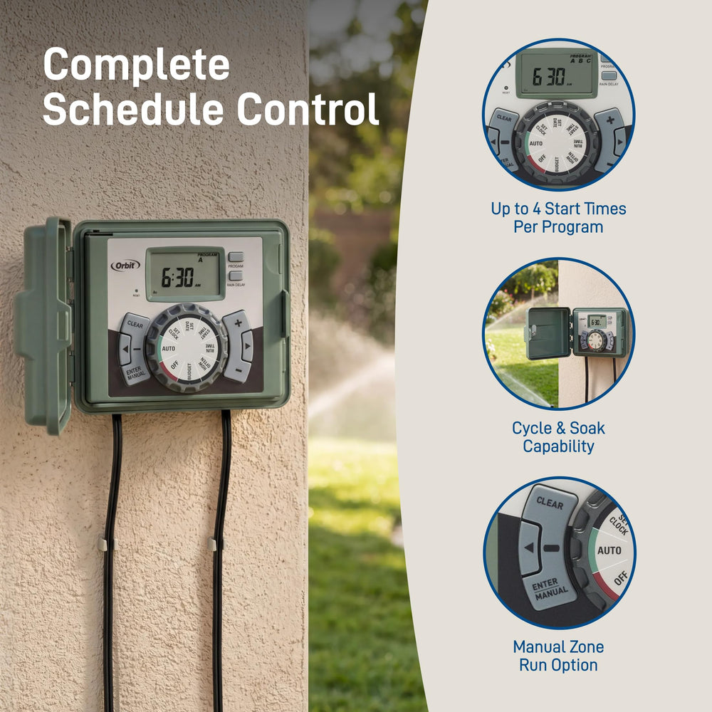 Orbit mounted on exterior wall displaying weather-resistant installation