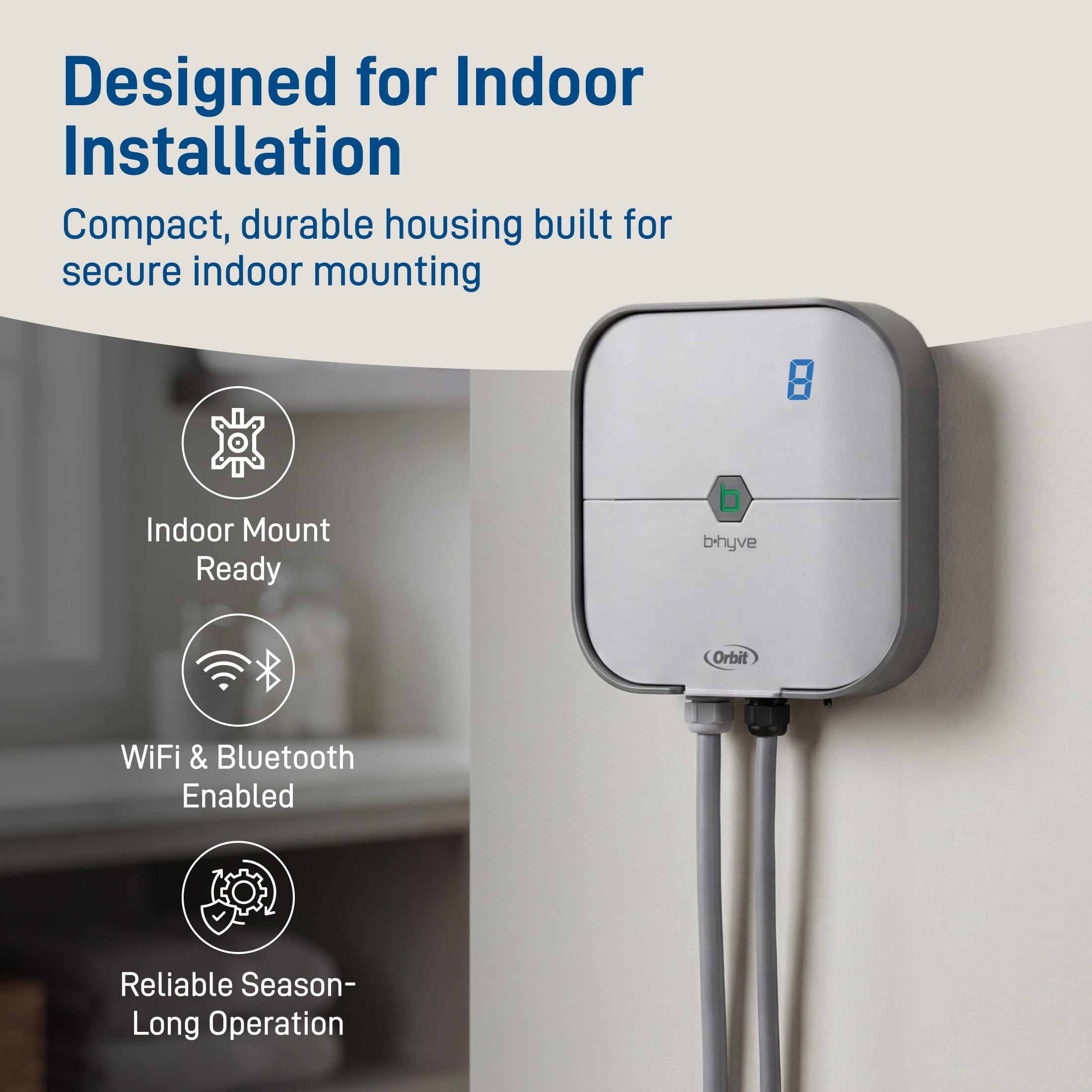 Orbit B-hyve close-up of weather adjustment data showing smarter watering