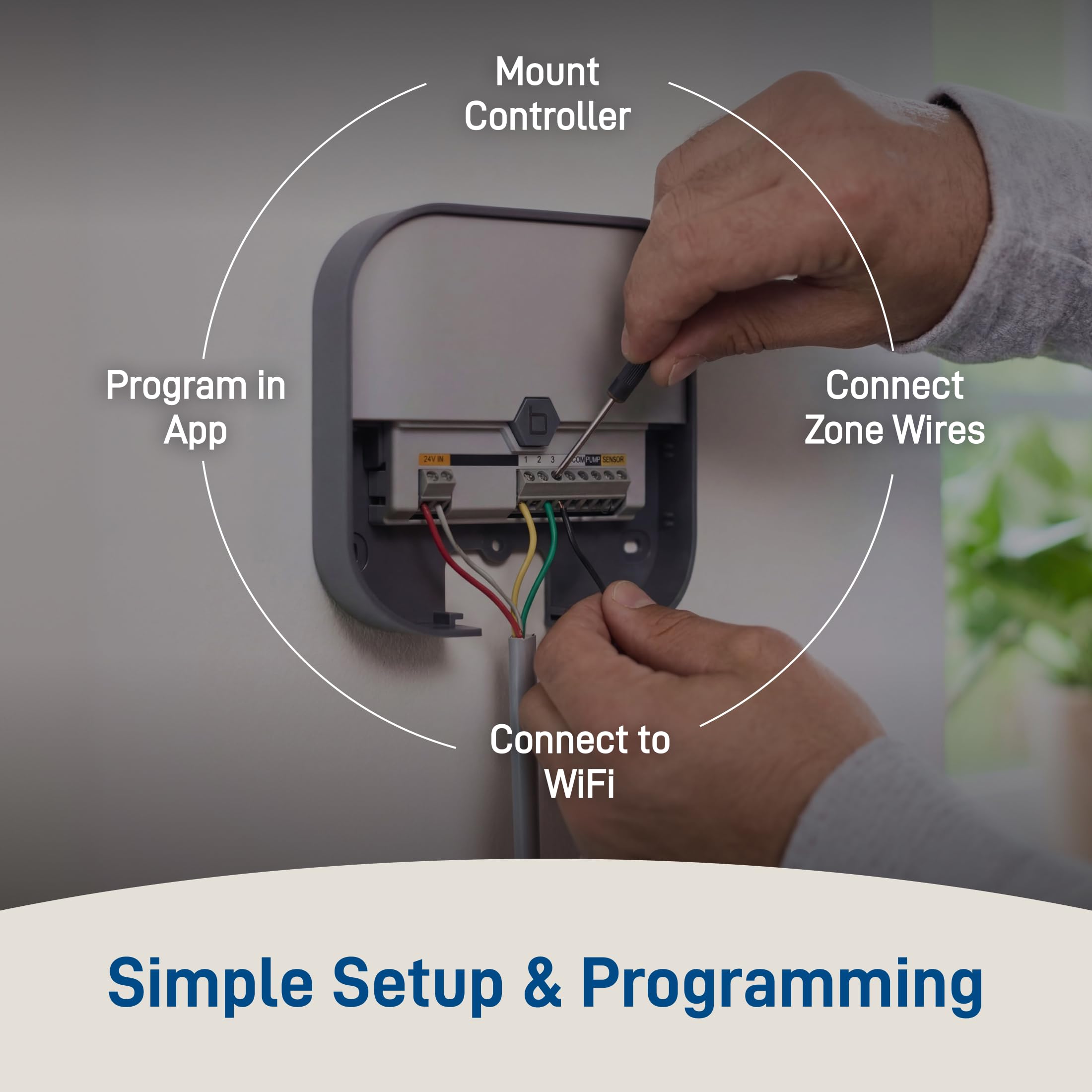 Orbit B-hyve hands-on Bluetooth setup showing easy local configuration