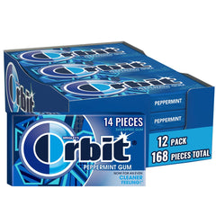 Orbit front pack showing peppermint gum and pocketable convenience