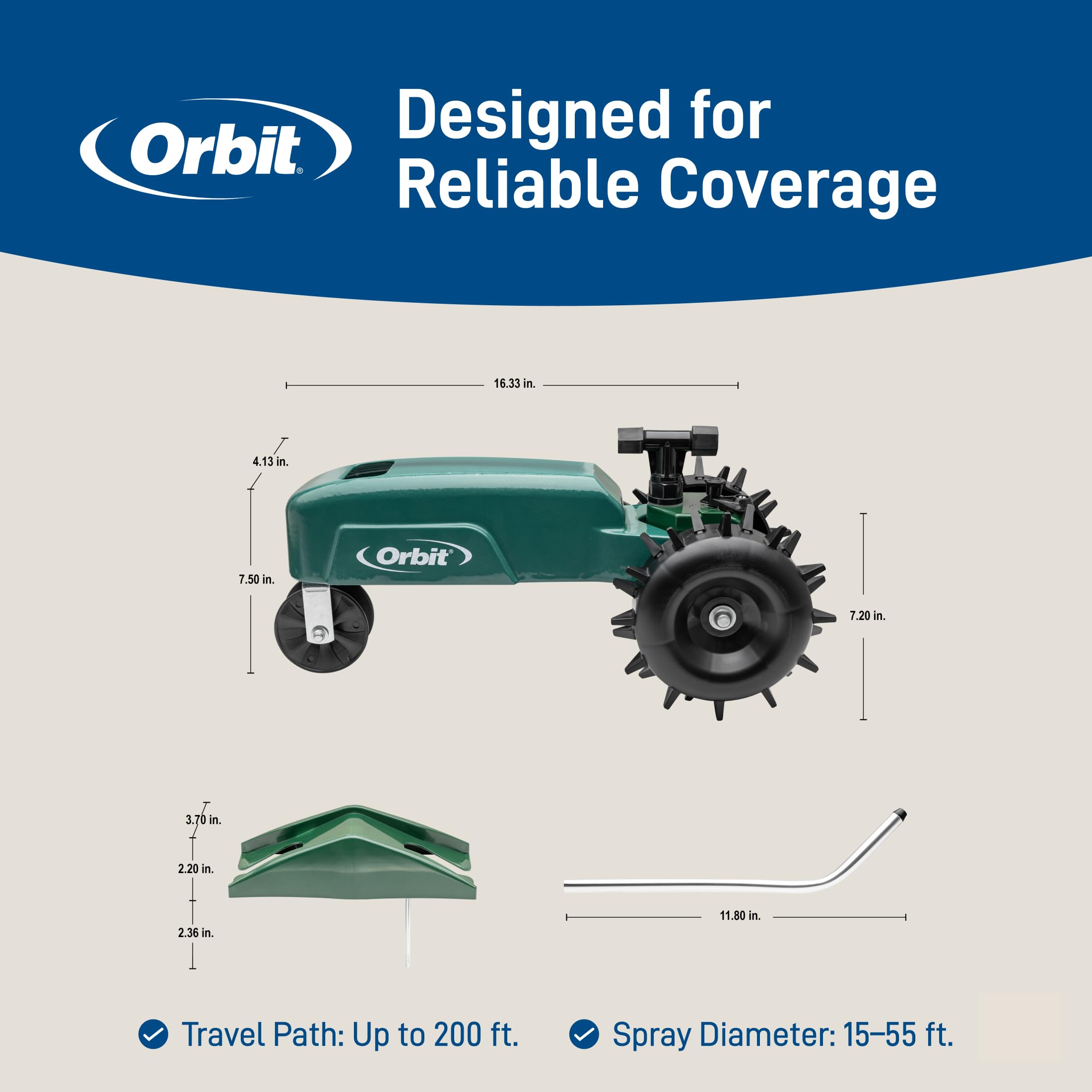 Orbit label close-up with model 58322 for easy product identification