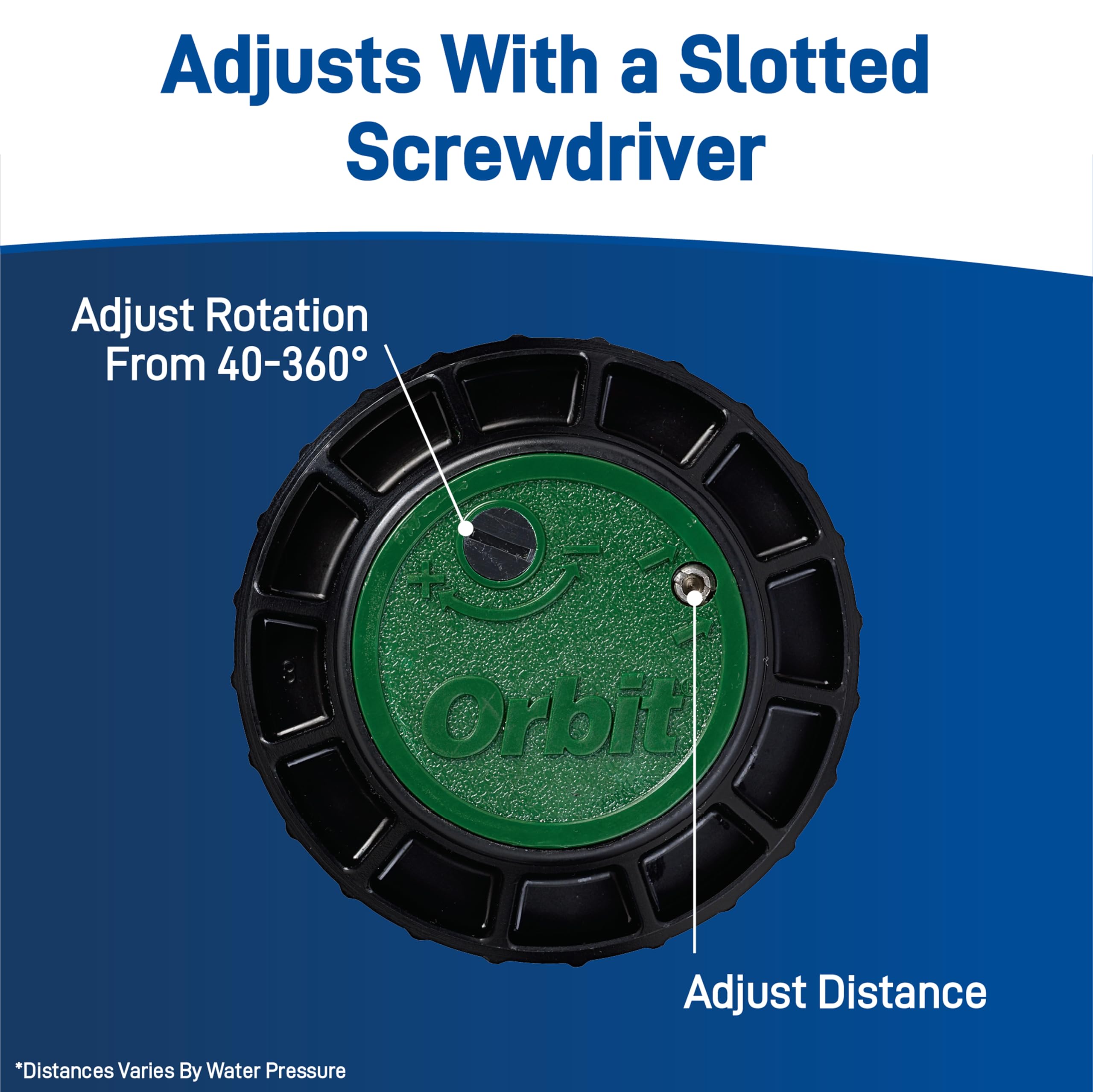 Orbit Voyager inlet filter access shown for simple cleaning and maintenance