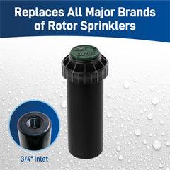 Orbit Voyager 3/4 inch female inlet thread close-up, easy fitting compatibility