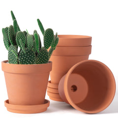 Orceler front view of four terracotta pots showing tasteful set and display benefit