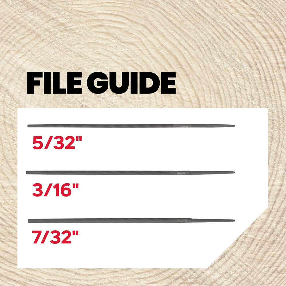 Oregon file guide detail demonstrating angle control for consistent filing results