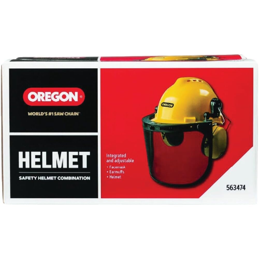 Close-up of Oregon stainless steel mesh visor showing durable face protection