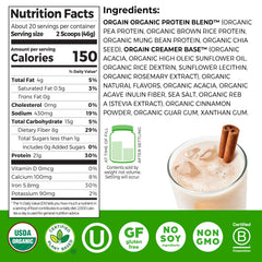Orgain Horchata powder close-up highlighting fine texture for smooth mixes