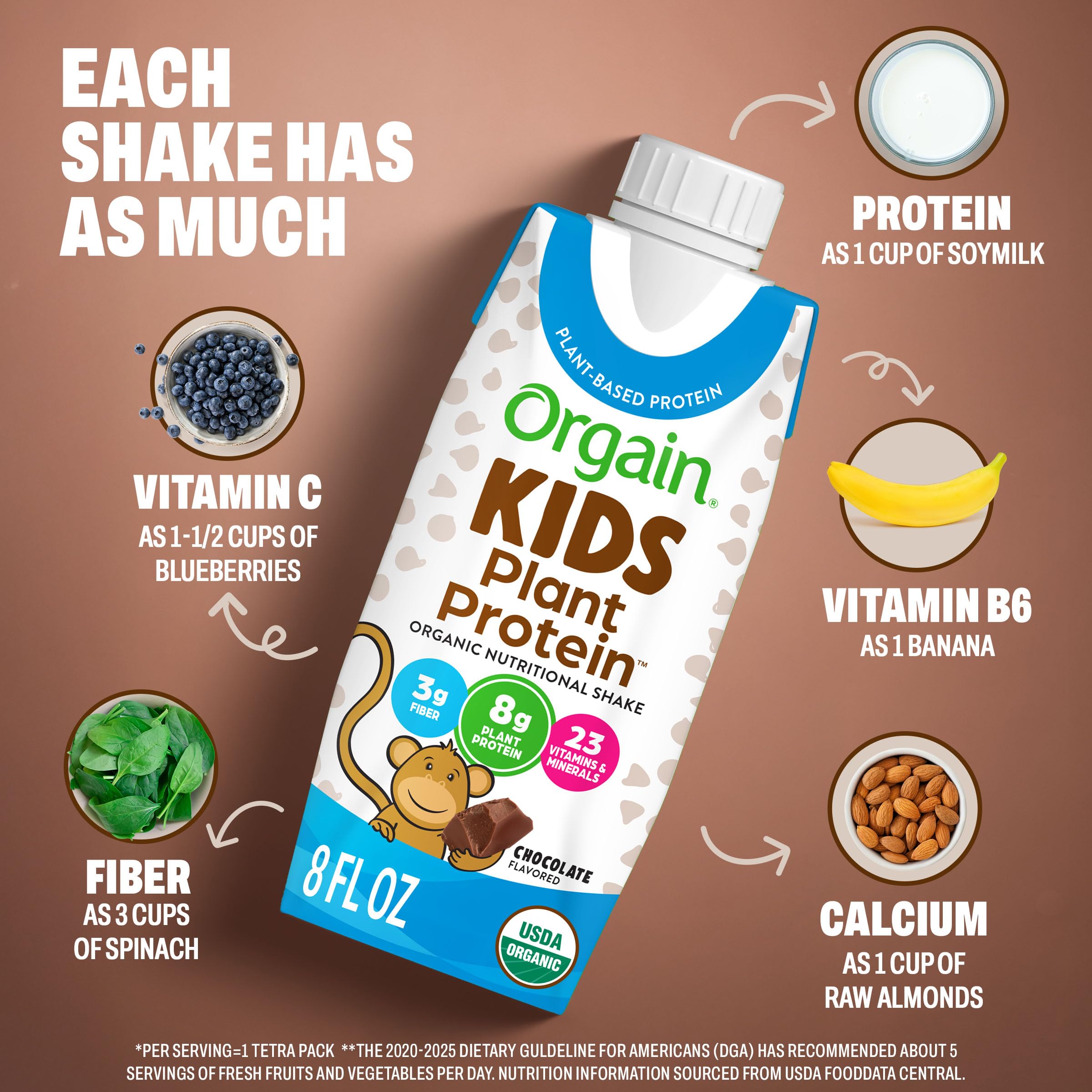 Orgain blended frozen smoothie made from shake demonstrating versatility for cold snacks