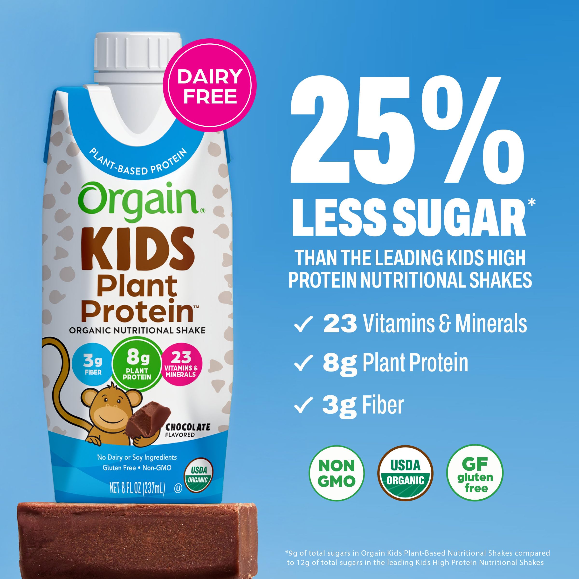 Orgain close-up of chocolate texture showcasing rich cocoa and smooth mouthfeel kids enjoy