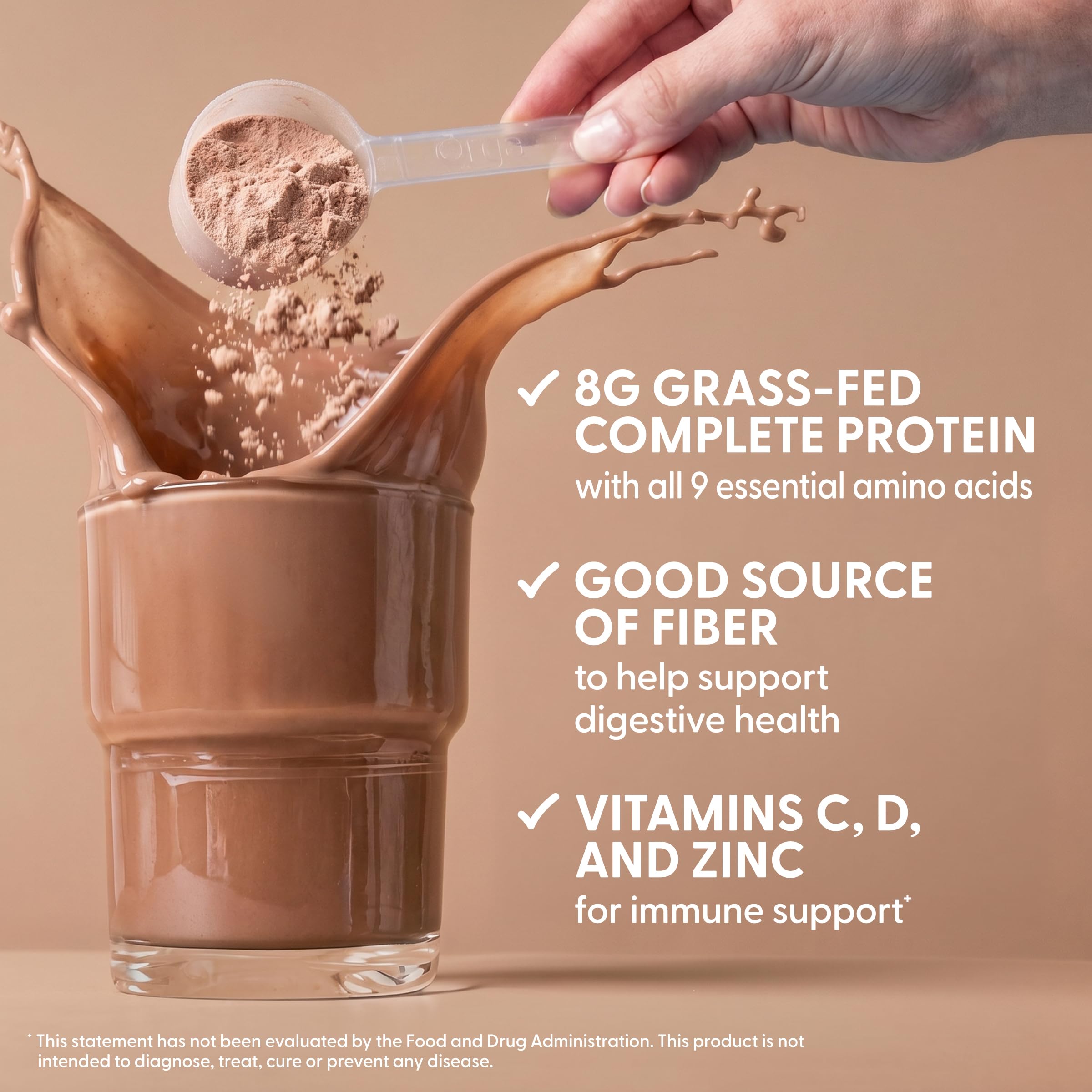 Orgain kids chocolate shake in glass showing creamy, kid-friendly taste