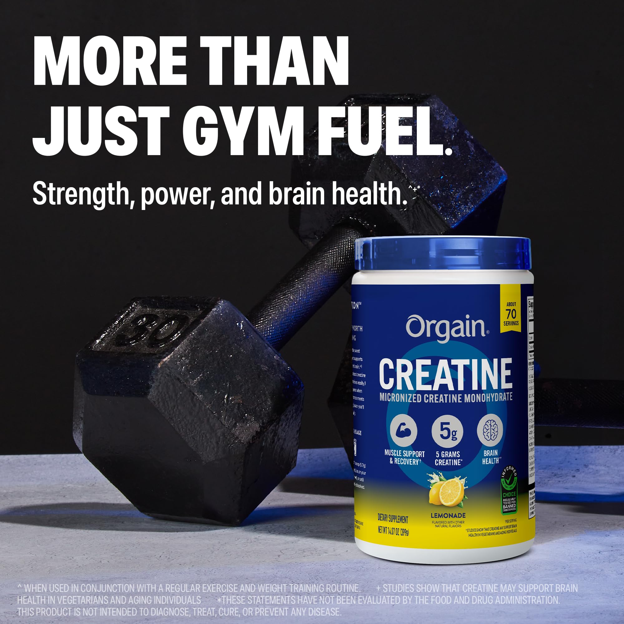 Orgain label and nutrition facts close-up showing clean ingredient benefit