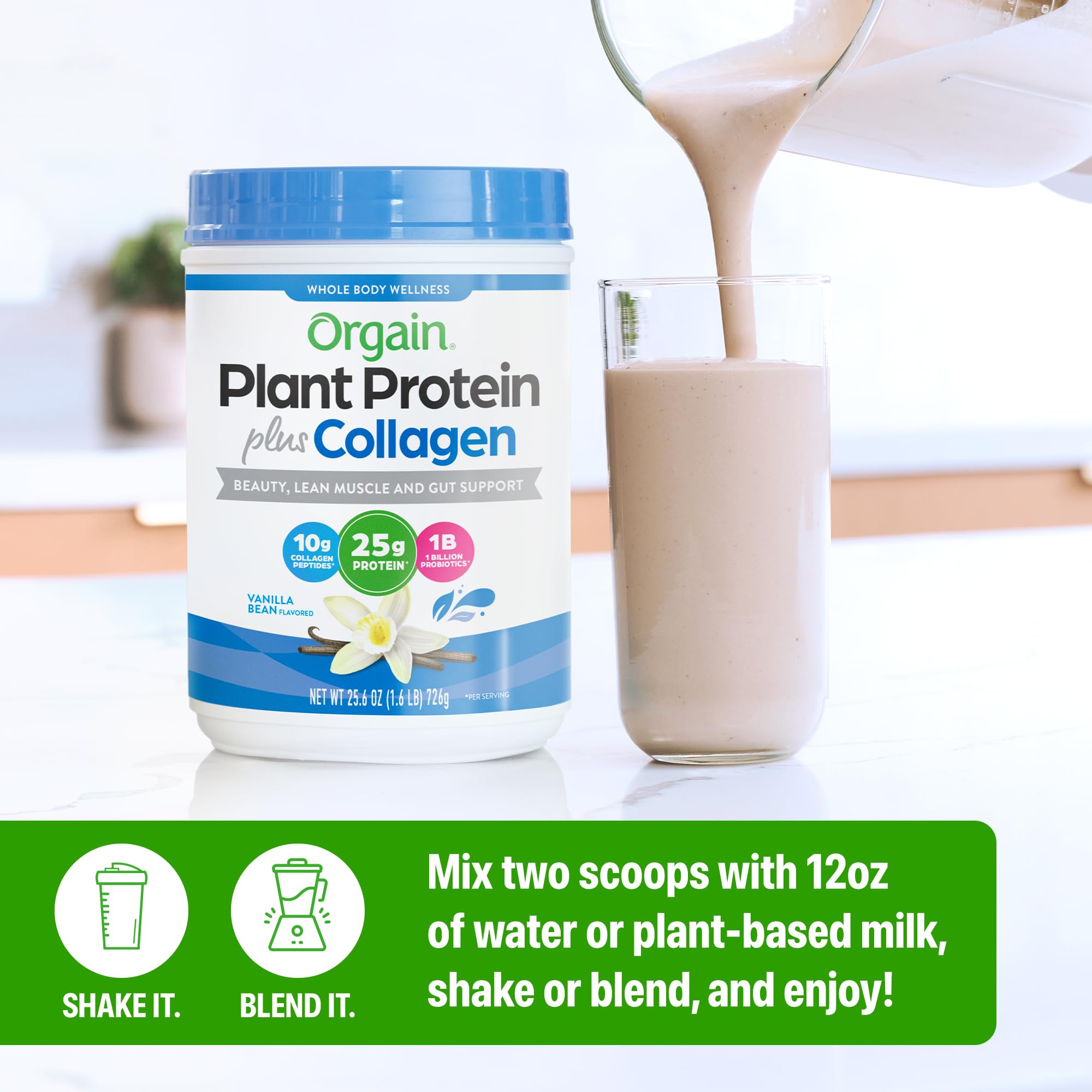 Orgain powder added to cookie batter showing versatile recipe use