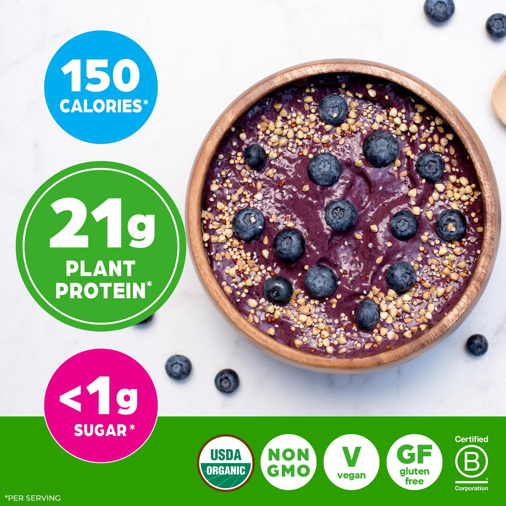 Orgain powder added into bowl for baking showing versatility and recipe use
