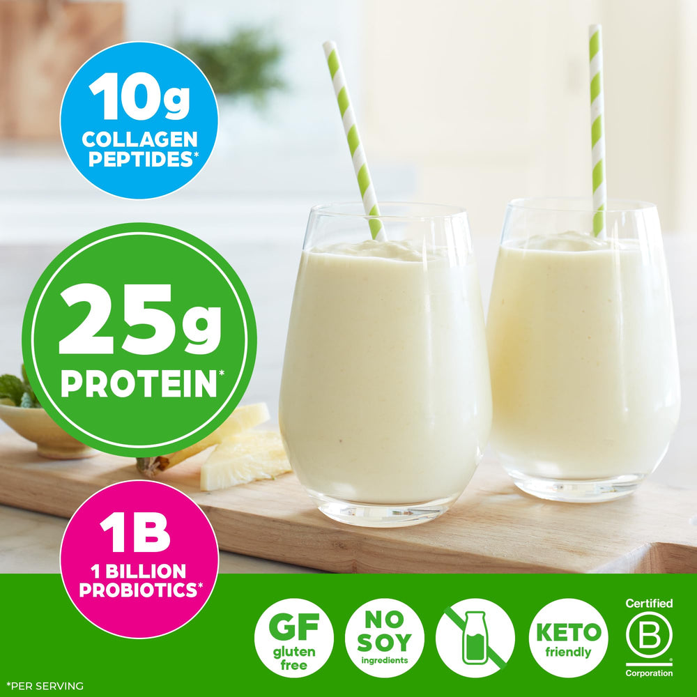 Orgain supplement facts and ingredient panel highlighting clean formula