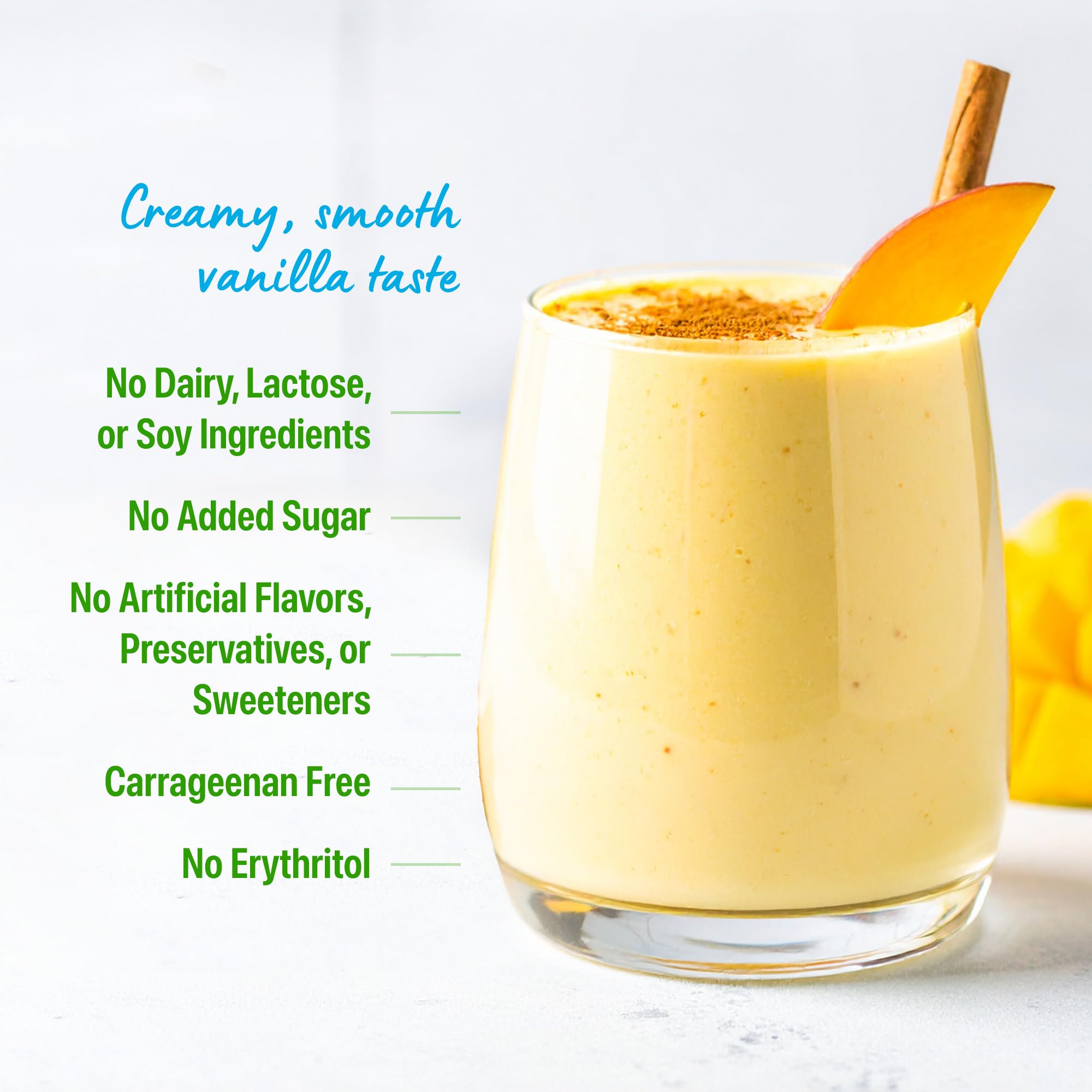 Orgain protein shake poured into glass demonstrating easy blending and creamy result